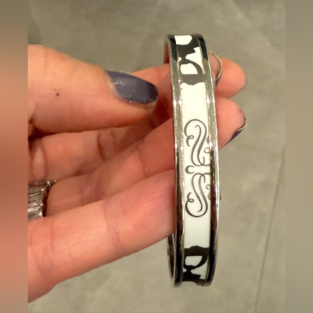 Hermes bracelet balcon du guadalquivir palladium silver color enamel 62cm or XS